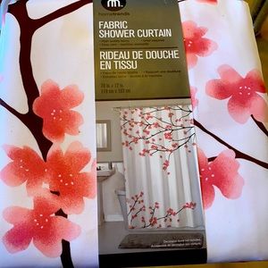 Fabric shower curtain